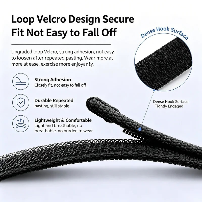 For Google Fitbit Air 2026 Nylon Loop Band Adjustable Sports Strap Wristband