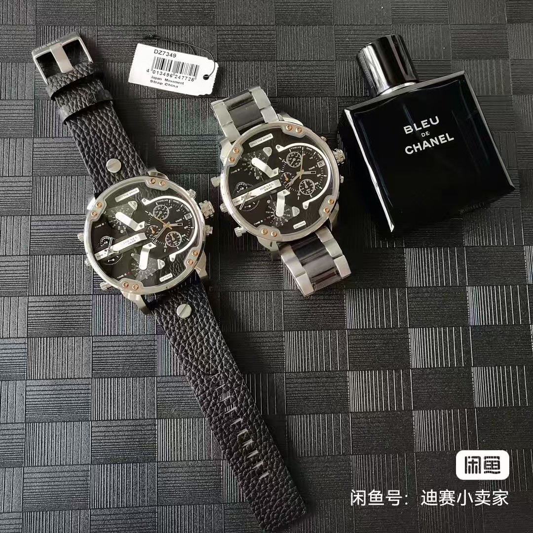 Diesel DZ7349 Mr. Daddy 2.0 Silver Stainless Steel Men’s Chronograph Watch 57mm