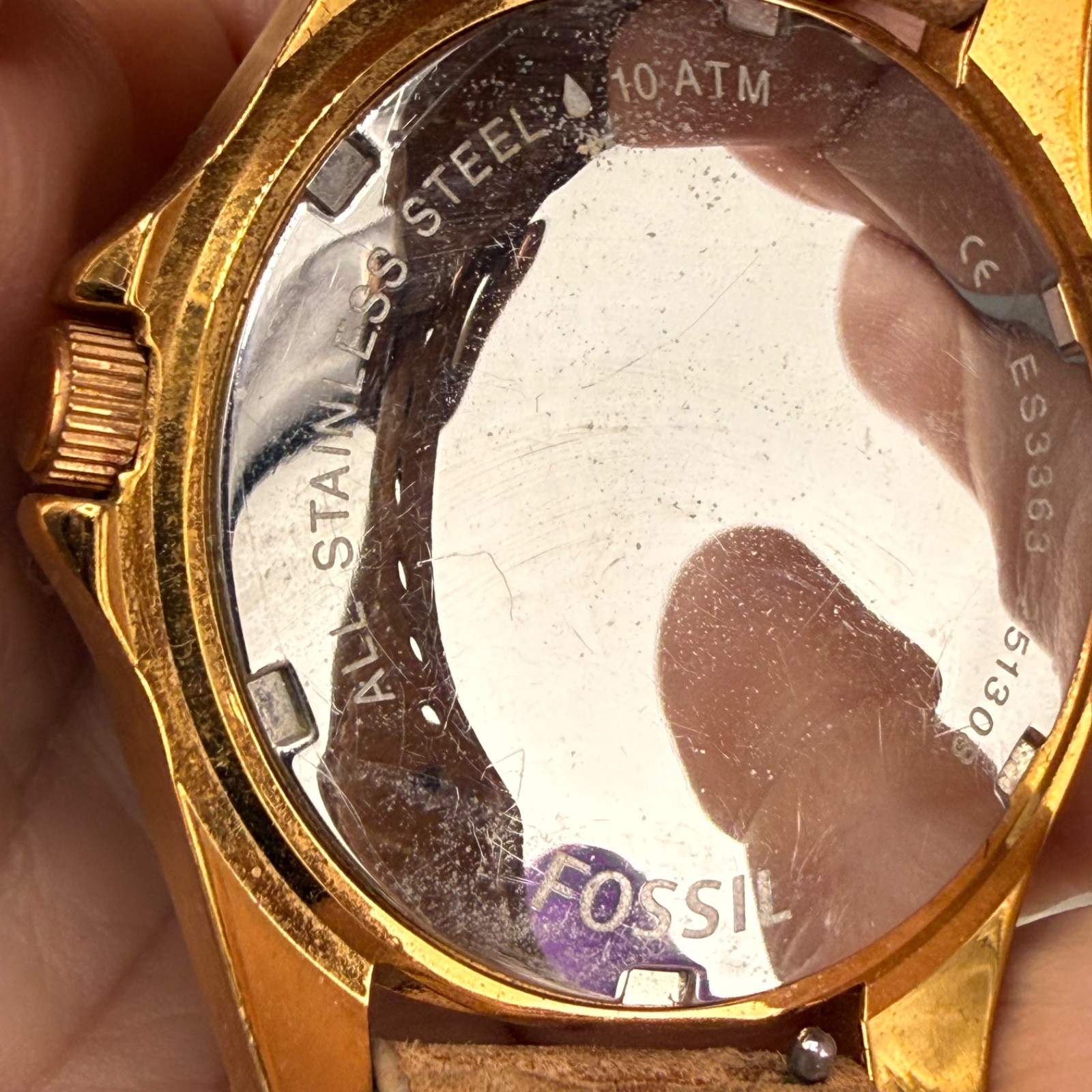 Vintage Fossil Watch Riley Women’s Rose Gold Tone UNTESTED