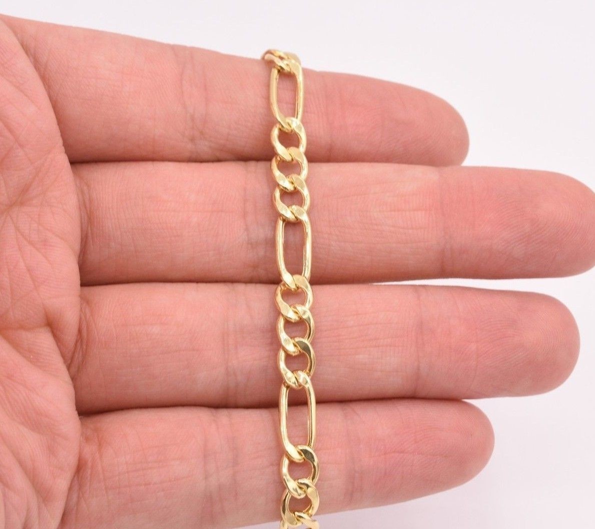 6mm Royal Figaro Link Bracelet Real Genuine 10K Yellow Gold ALL SIZES