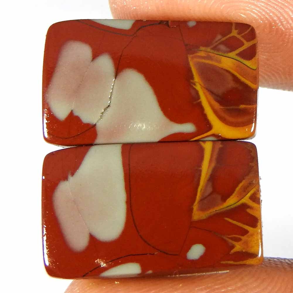 20.00Cts100%Natural Noreena Jasper Cushion Pair Cabochon Loose Gemstone