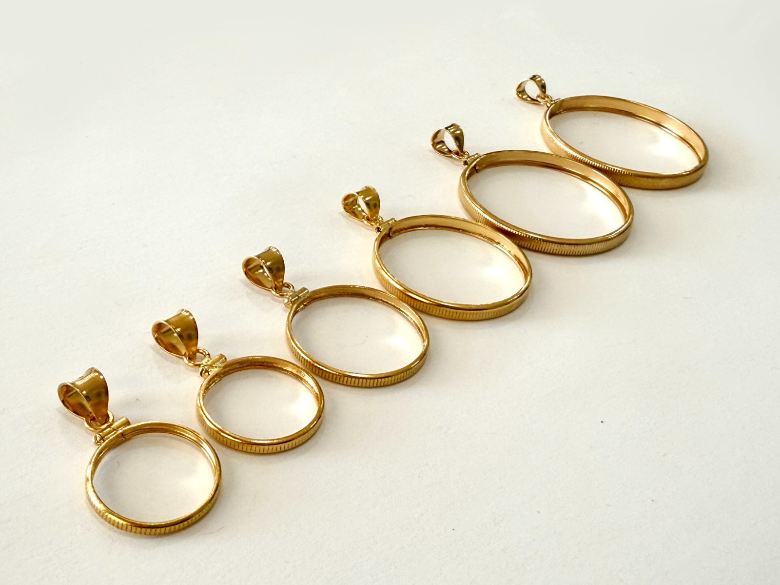 Authentic 14k Gold Filled Screw Top Bezel with Coin Edge 6 Sizes
