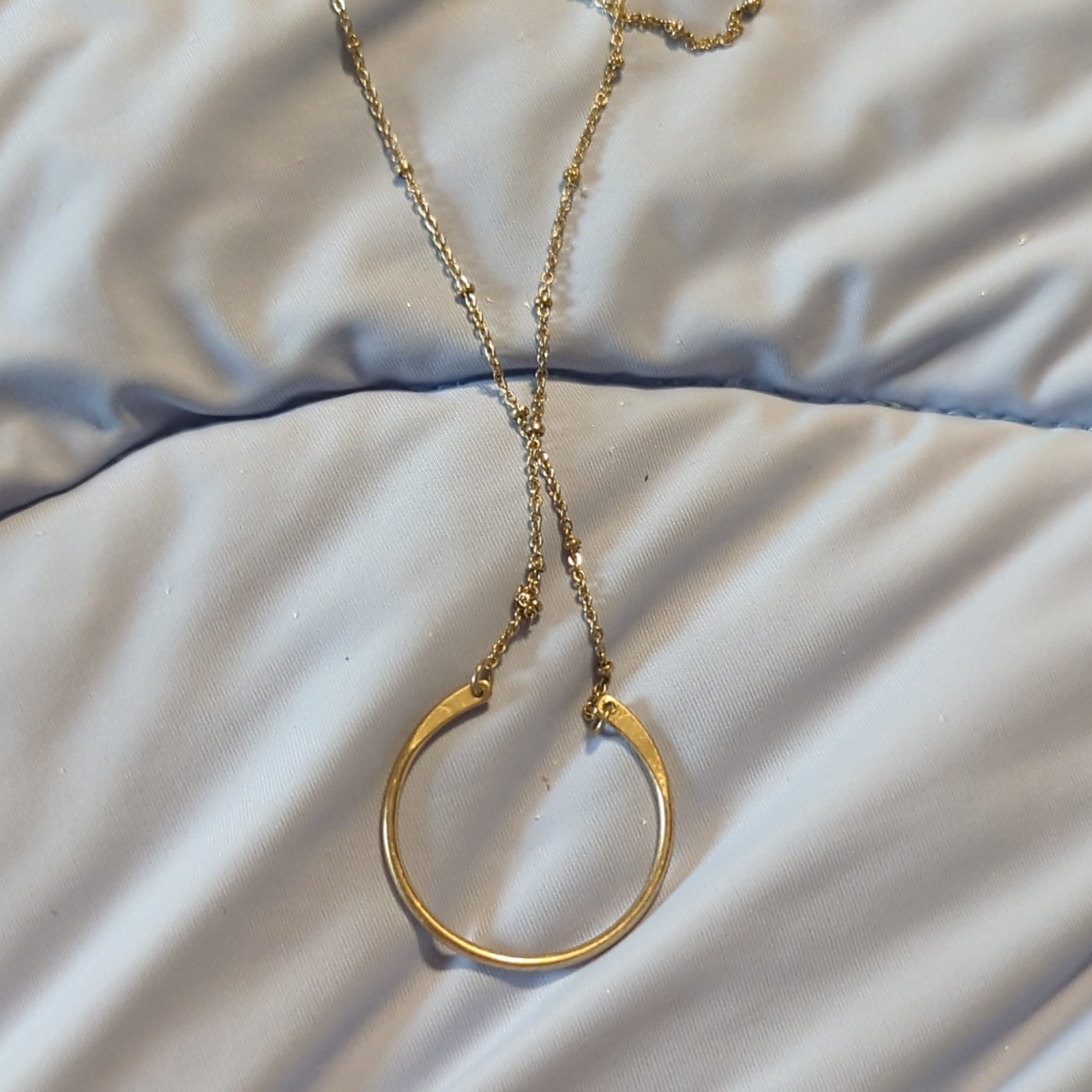 Melrose and Market Gold Tone 32 in Cable Chain Necklace, Pendant 4 Charms