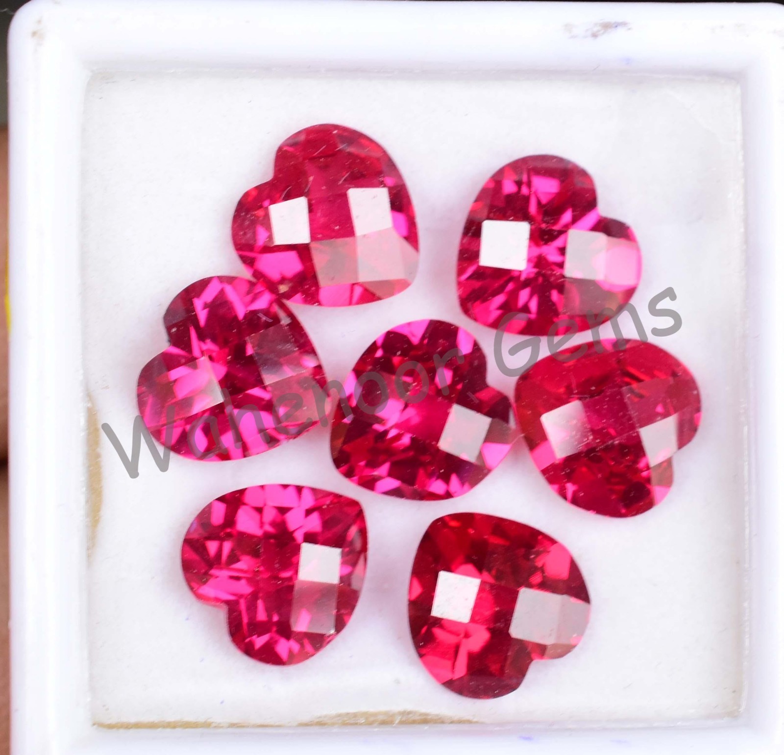 7 Pcs Natural MOGOK Red Pink Ruby 9.80 mm Certified AAA+ Loose Gemstone