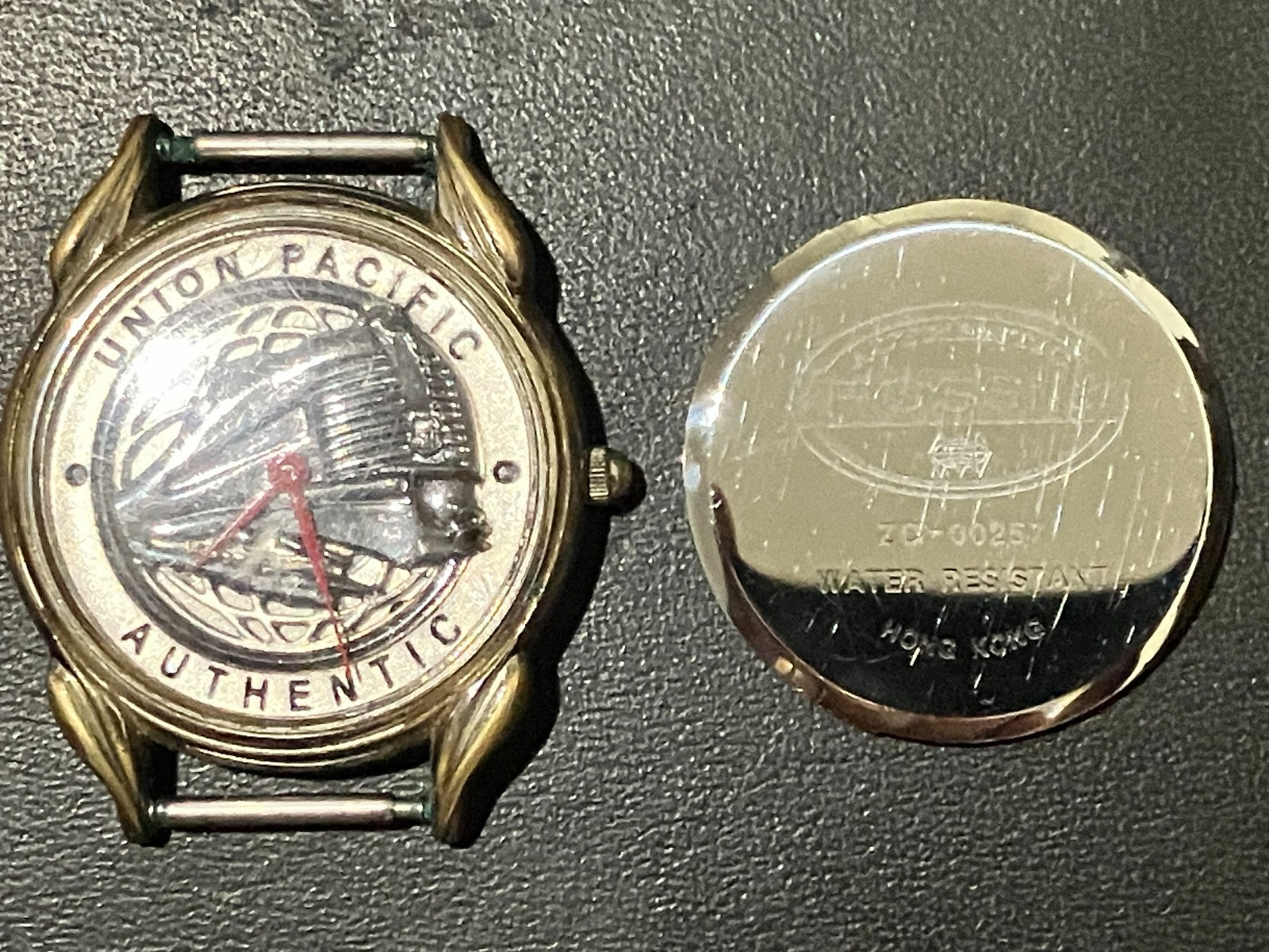 FOSSIL ZC-00257 UNION PACIFIC AUTHENTIC RAILROAD MENS WATCH FACE RARE