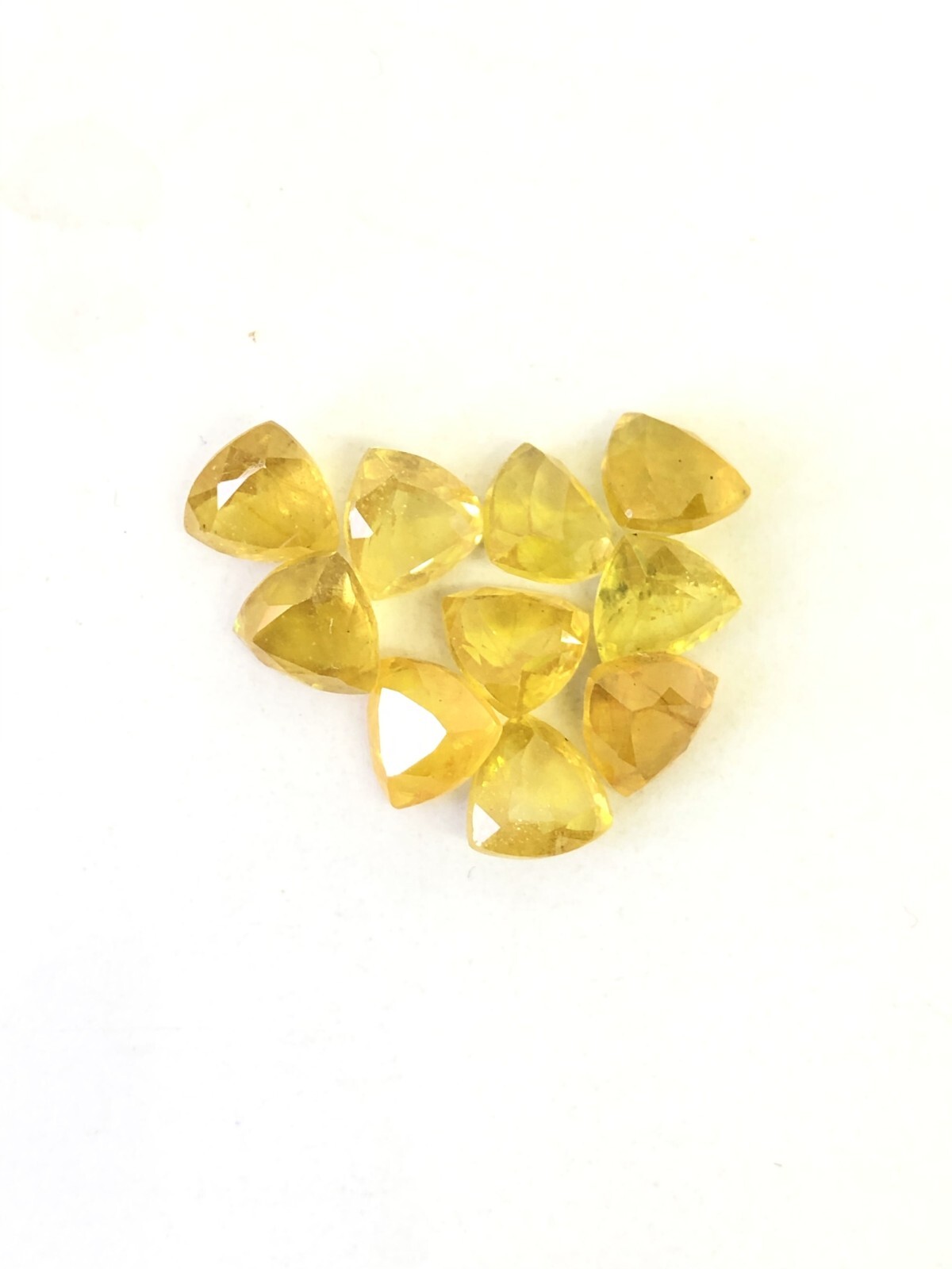Yellow Sapphire Trillion Size 3mm, 4mm, 5mm, 6mm, 7mm, 8mm, 9mm, 10mm, 11mm & 12