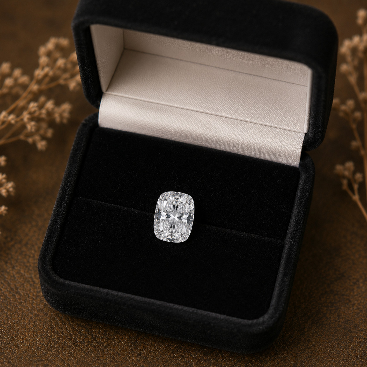 5 CT Cushion Cut, Fancy White Color VVS1 Diamond Premium Quality gemstone 9×11 m
