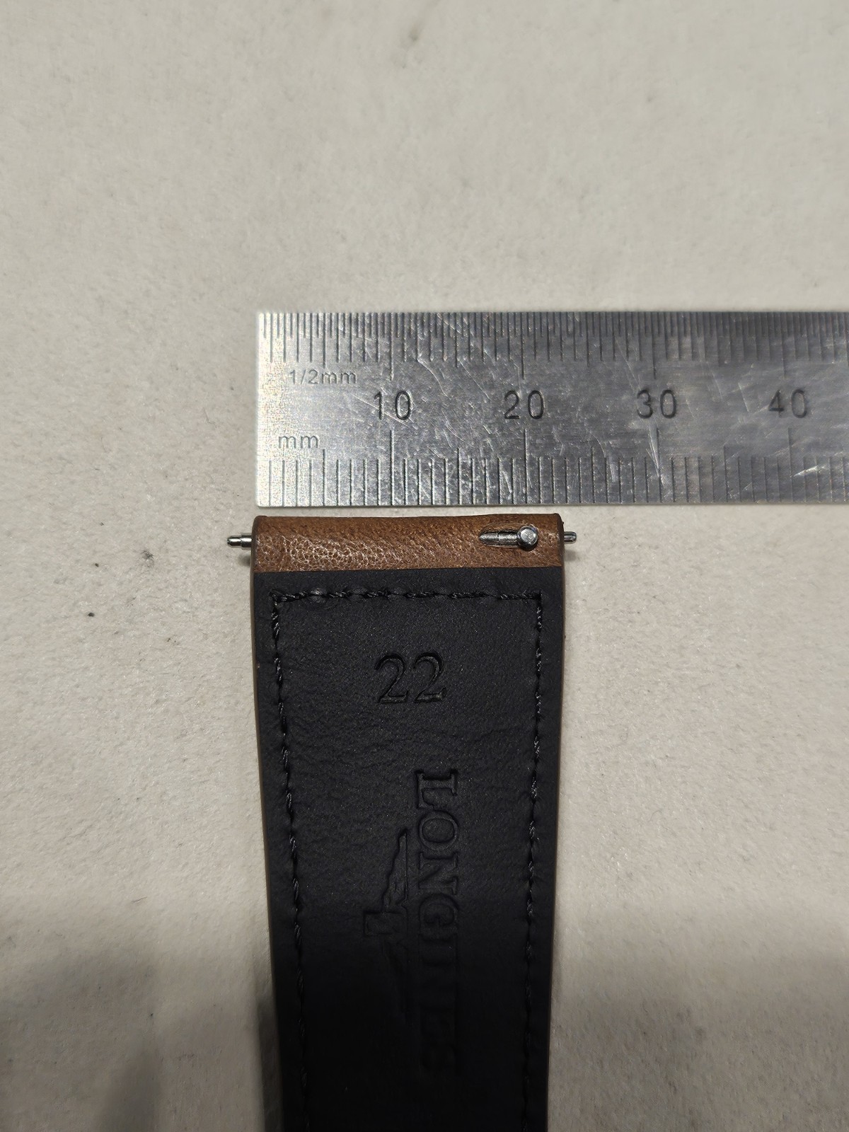 Genuine Longines Spirit Zulu Time Beige Leather Strap 22/18 OEM L682165904 NEW