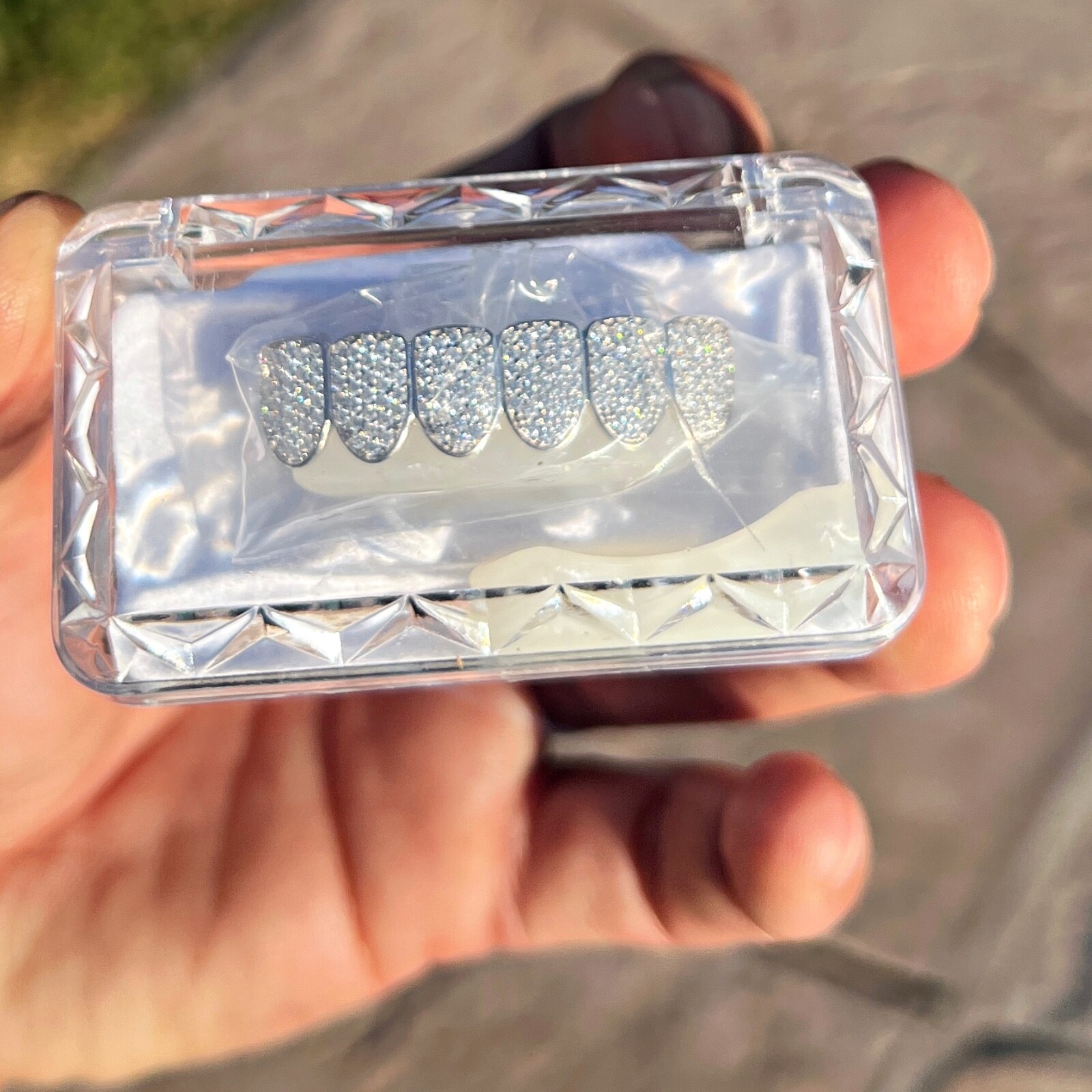Real 925 Sterling Silver Grillz Micro Pave Iced Flooded Out CZ Bottom Teeth