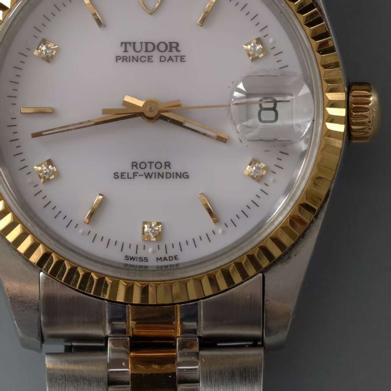 Tudor Prince Date White 5- Dia Dial 74033 Men’s Watch Automatic 34mm