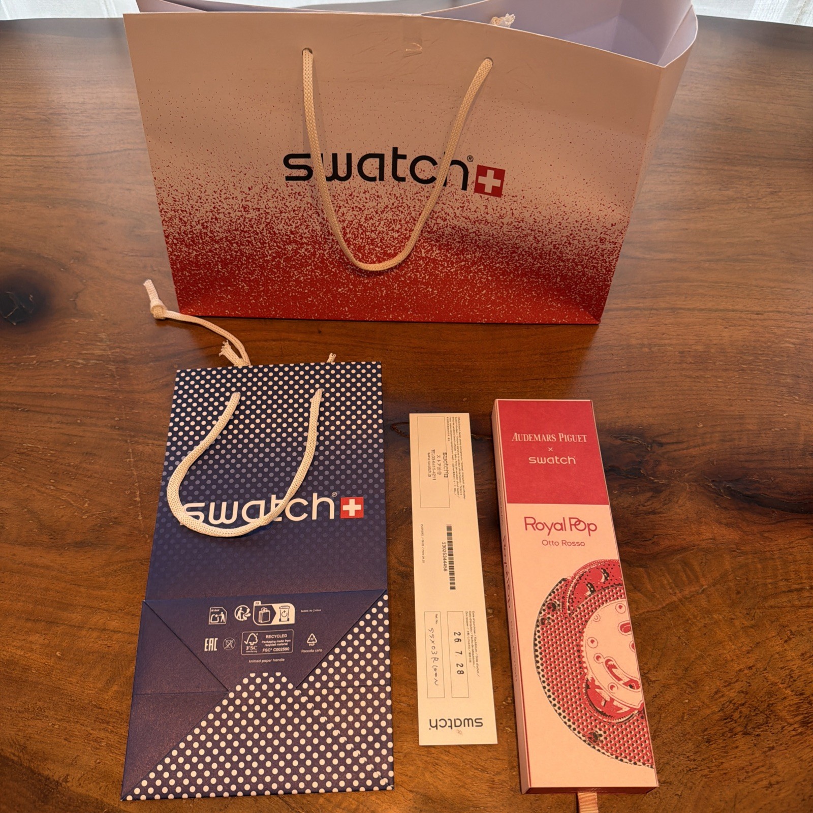 Swatch x AP Royal Pop OTTO ROSSO In Hand NEW With Warranty Card