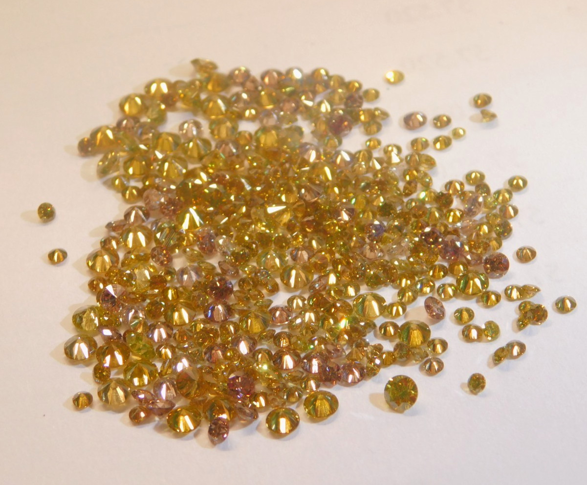OVER 16 CARATS OF COLORFUL HIGH END FULL CUT DIAMONDS FROM NYC ONLY $38 A CARAT!