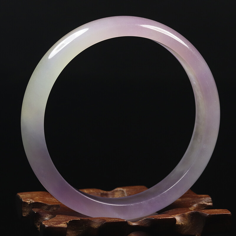 62mm Lavender Purple Icy Jadeite Jade Bangle Bracelet Women’s Chinese Jade 11221
