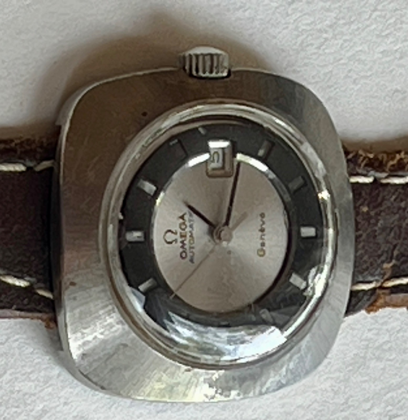Vintage OMEGA Geneve Automatic Ladies Wristwatch Unique Retro Working
