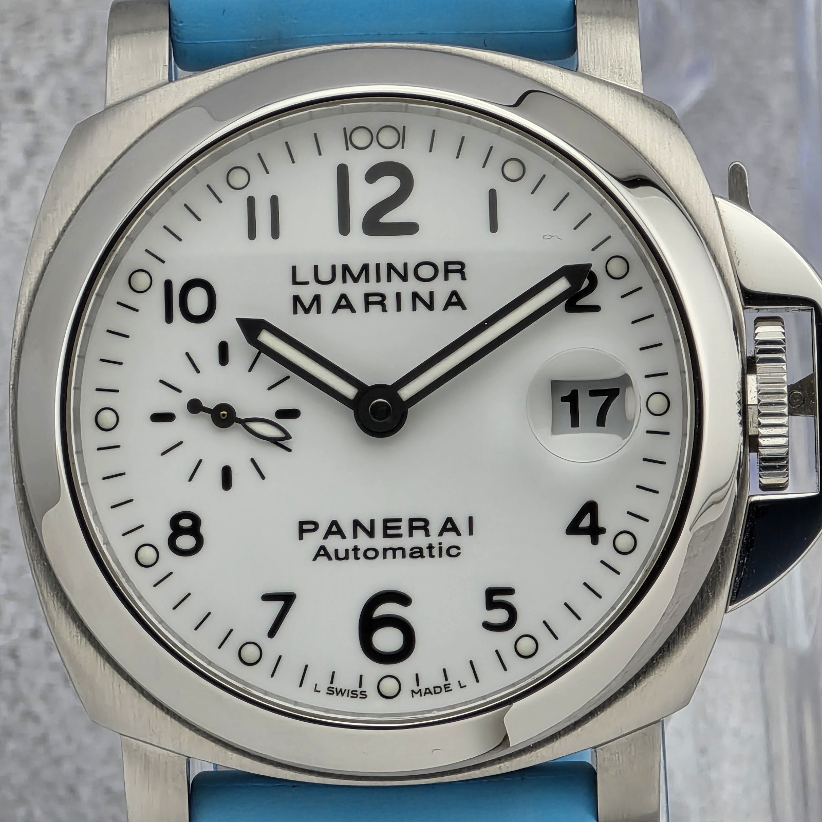 Panerai Luminor Marina PAM00049 Automatic White Dial Box & Papers + 3 Strap