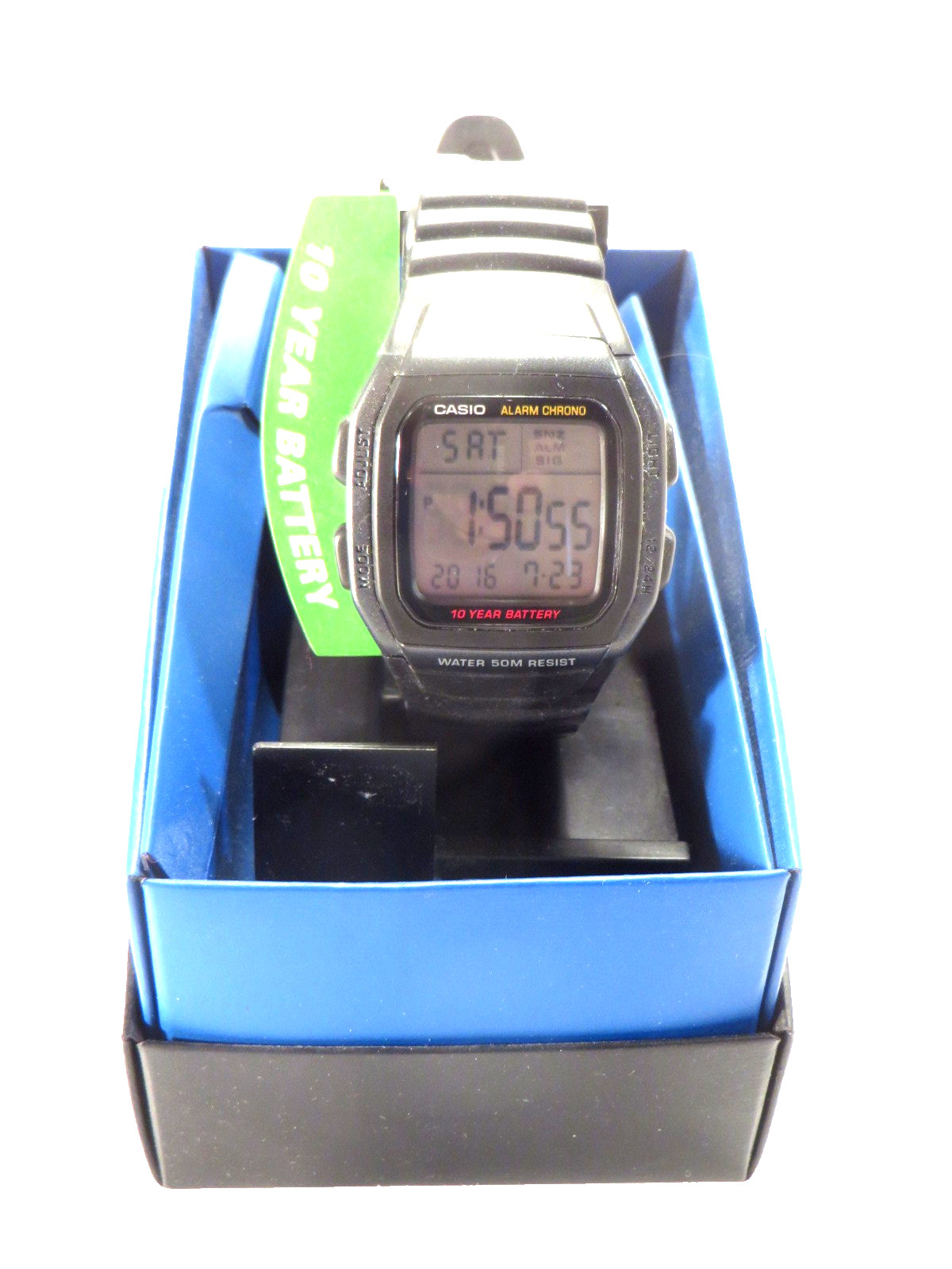 Casio Watch Black Band & Face Digital W96H1BVOS New in Box