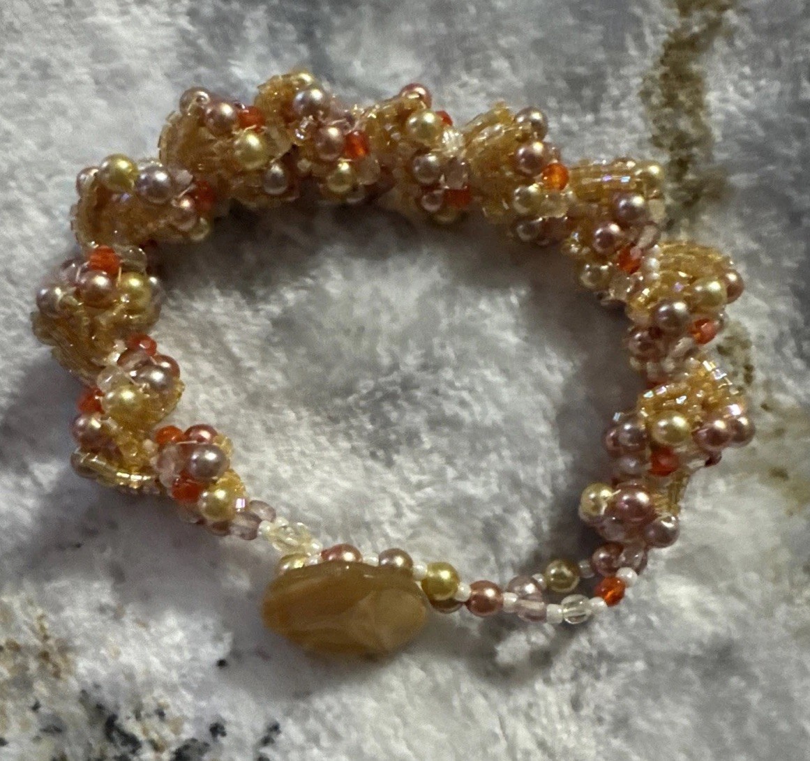 12 Vtg Bracelet Stones Metal Faux Pearl Beads Some Stretchable