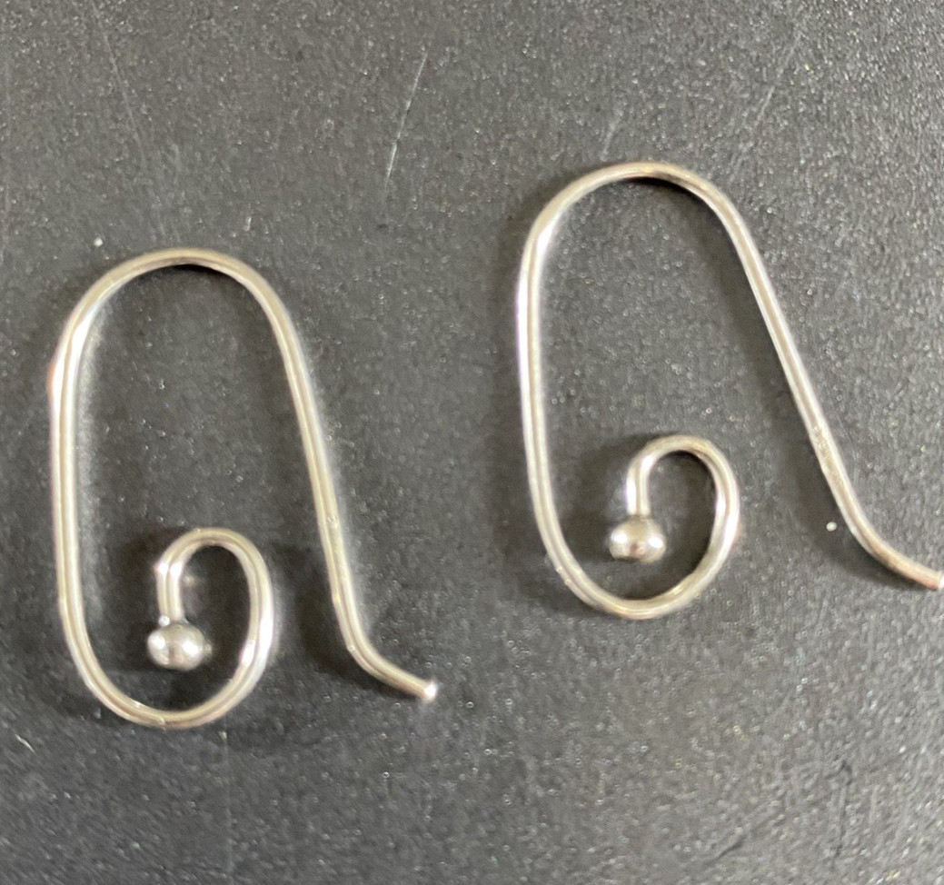 Sterling Silver Hoop Earrings 925 Minimalist Swirl ALE Stamp Jewellery Gift