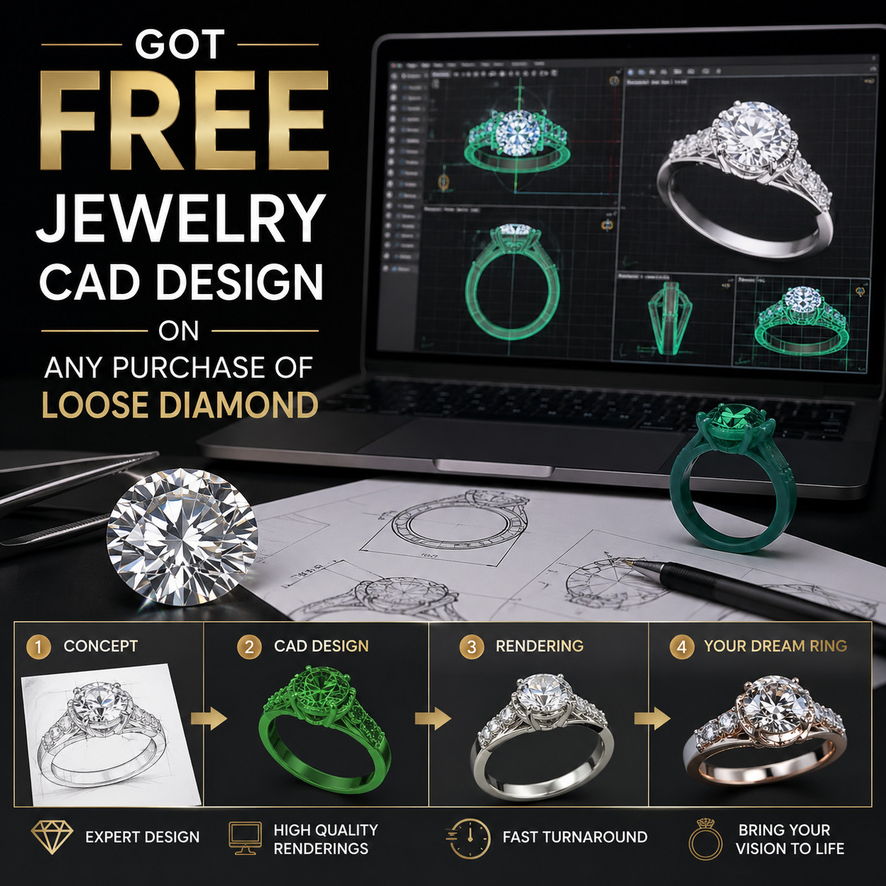 Natural Mined Diamond 1 CT Cert. GIA Round Brilliant Loose G color VVS2 clarity