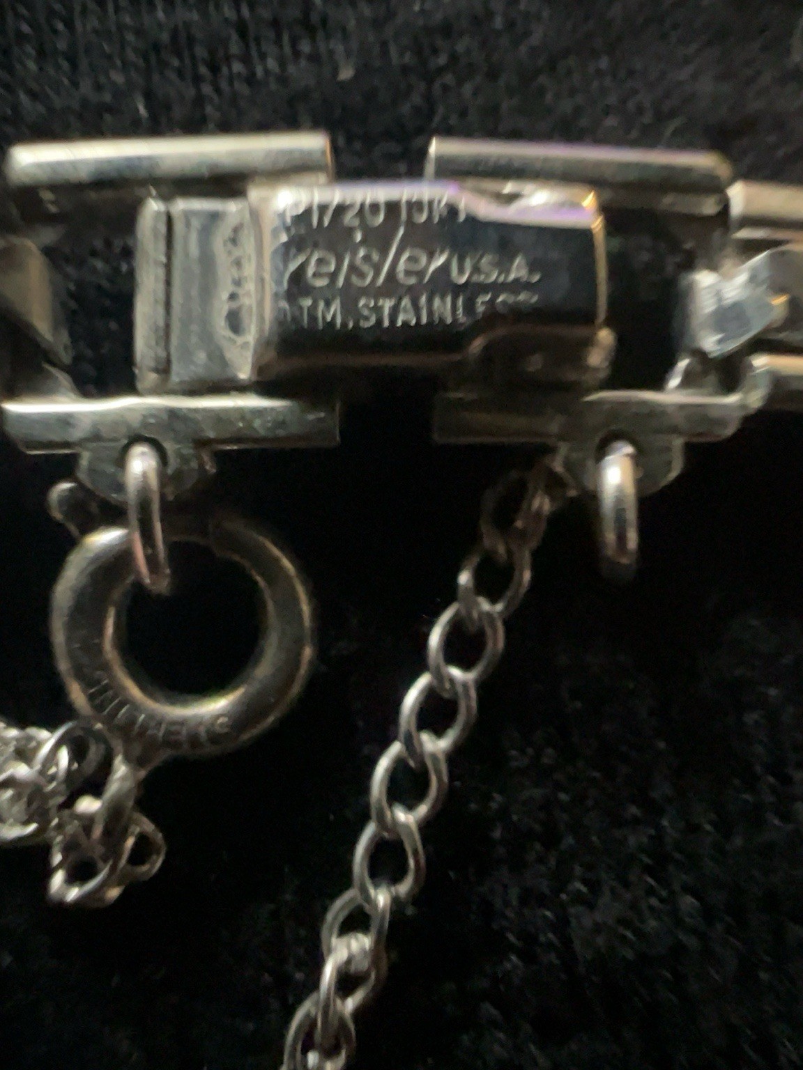Vintage Kreisler 10K GF Women’s Watch Band Safety Chain Stainless Steel