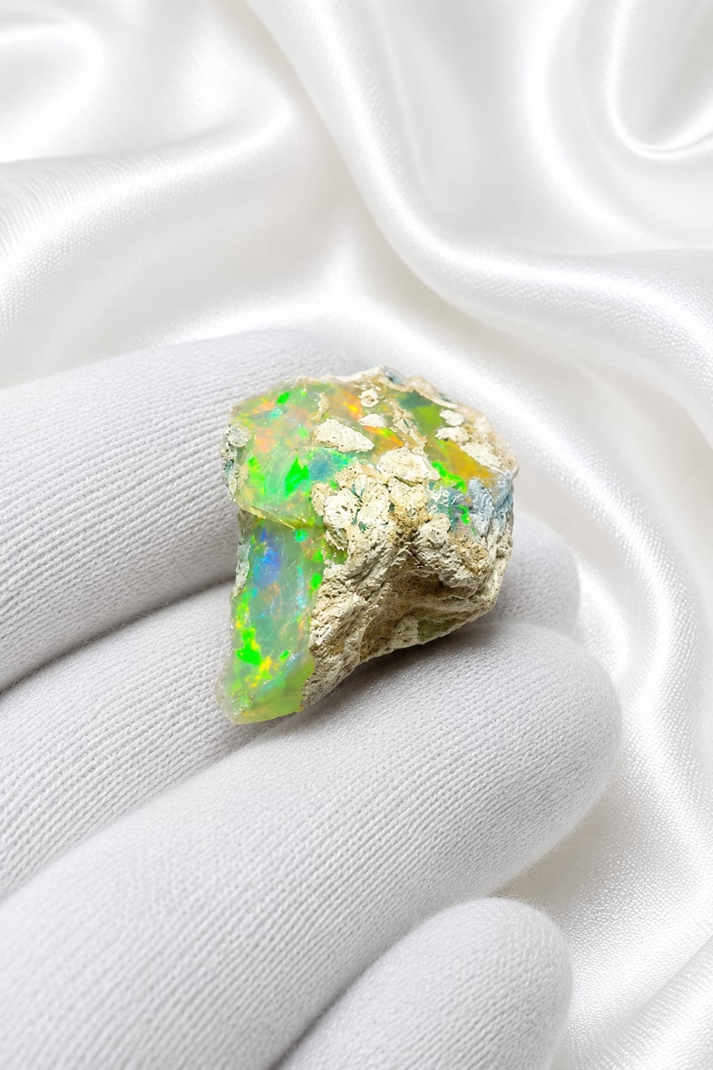 Very Rare Bi-Color Opal Rough 13.85 Ct Natural Ethiopian Opal Raw Jewelry Grade
