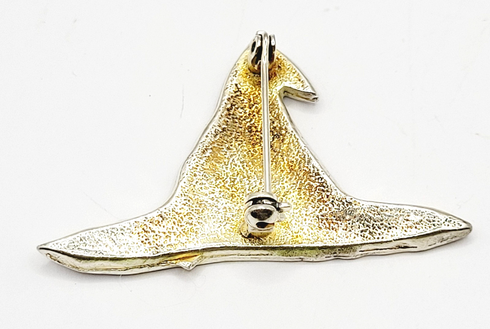 Number 1 Witch Black Witches Hat Metal and Enamel Halloween Vintage Brooch Pin