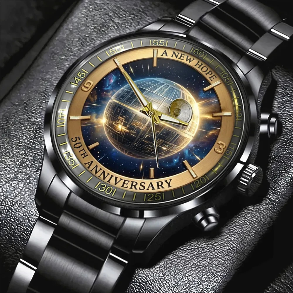 Star Wars 50th Anniversary Black Stainless Steel Watch –7643