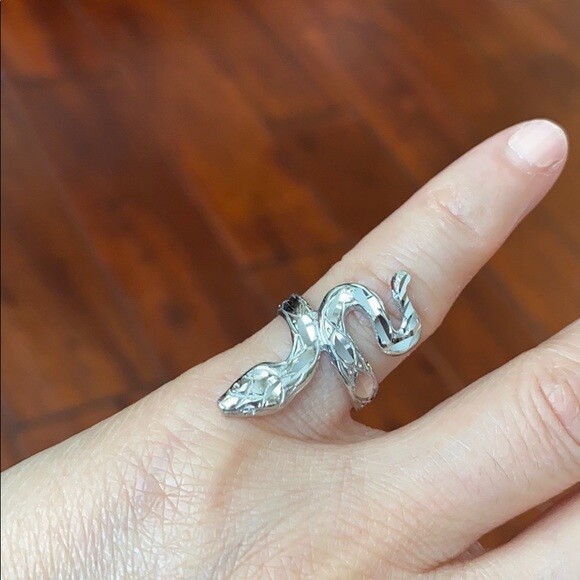 925 Sterling Silver Diamond Cut Snake Ring Any / All Size