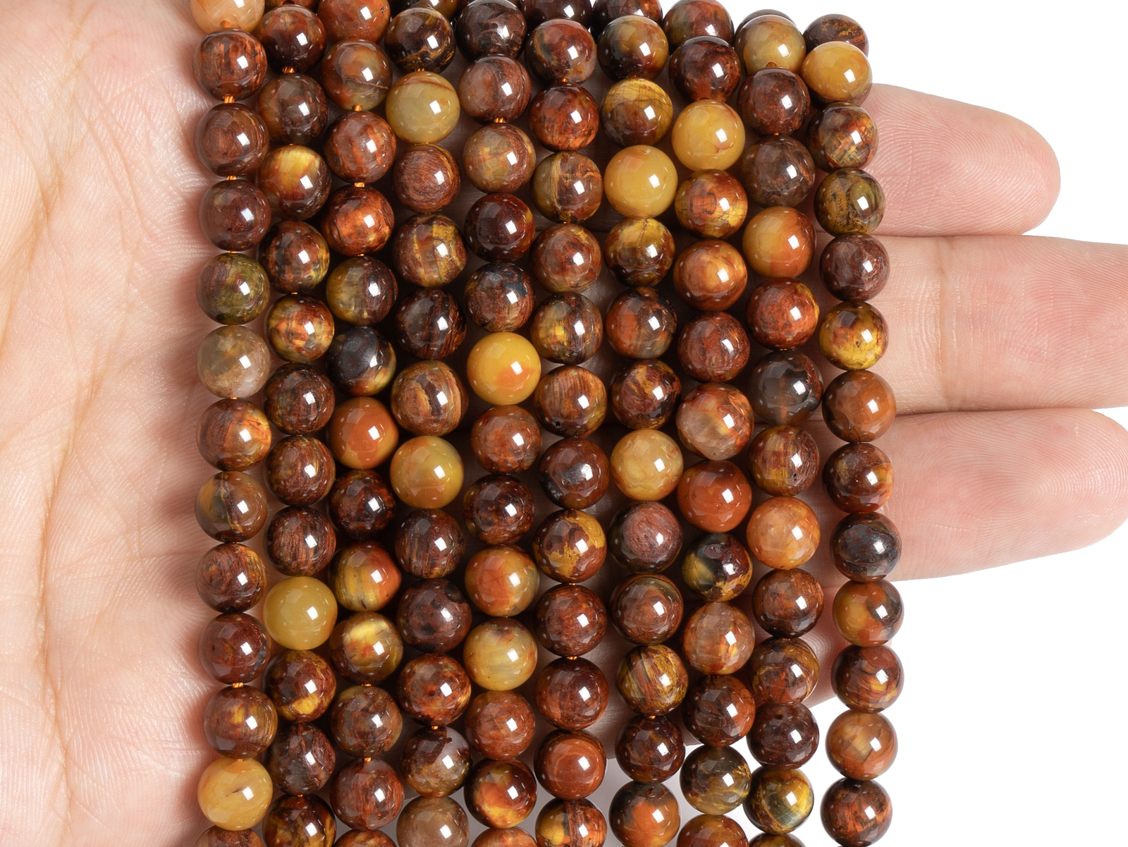 Genuine Natural Red Brown Pietersite Bead AAA Round Loose Beads 7/8/9/10/11/12MM