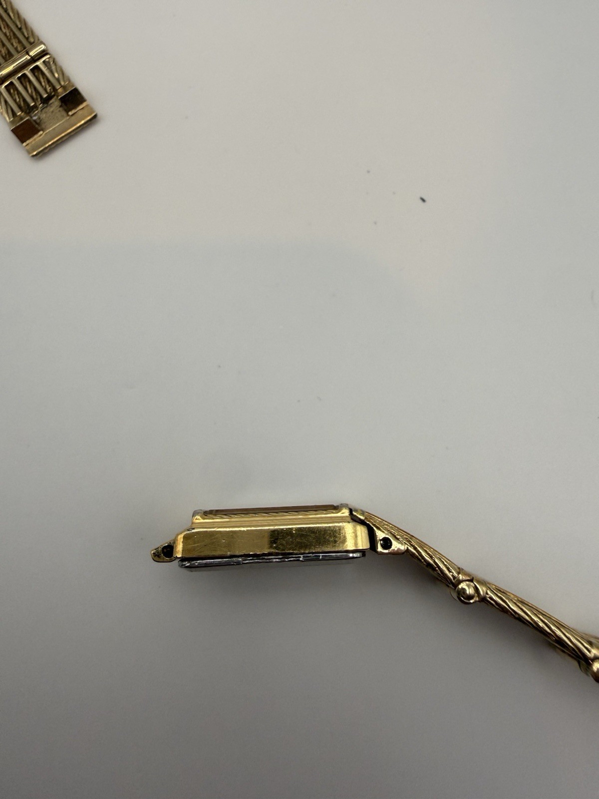 Seiko Quartz Women’s Vintage 1980s Rectangle Gold Bracelet Watch Black Dial