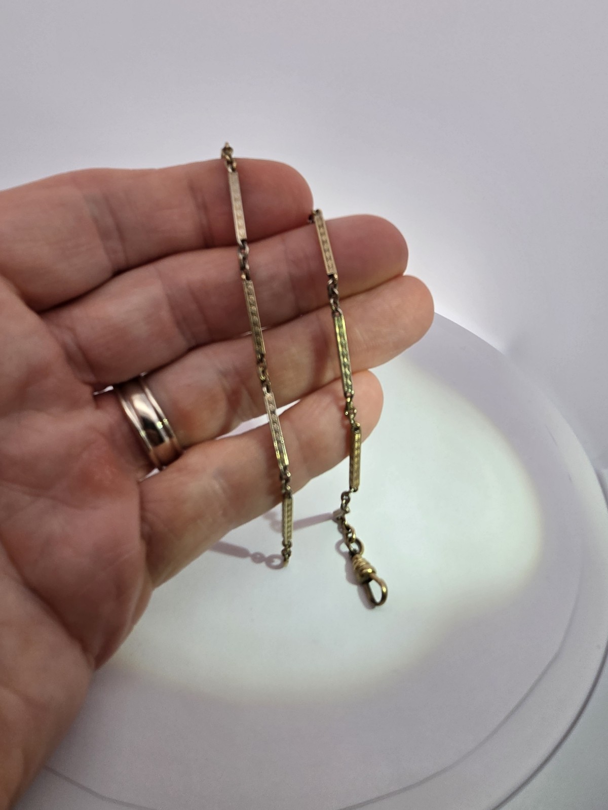 Vintage Antique Art Deco Gold Filled 13″ Fancy Link Pocket Watch Fob Chain