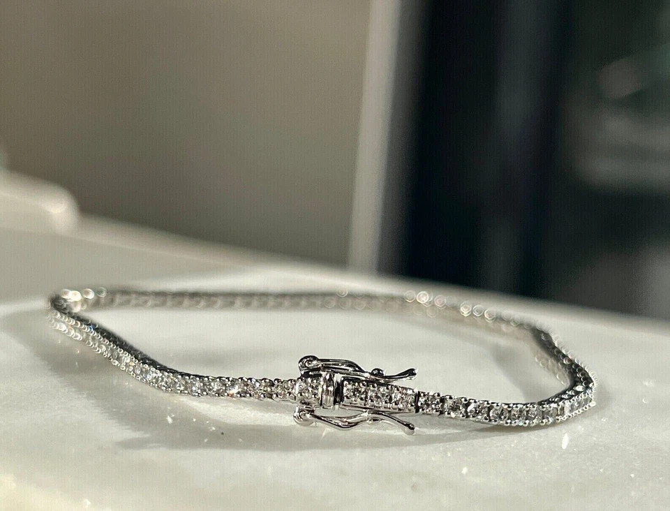 5 Ct Round Cut Lab-Created Diamond Women’s Tennis Bracelet 14K White Gold Plated