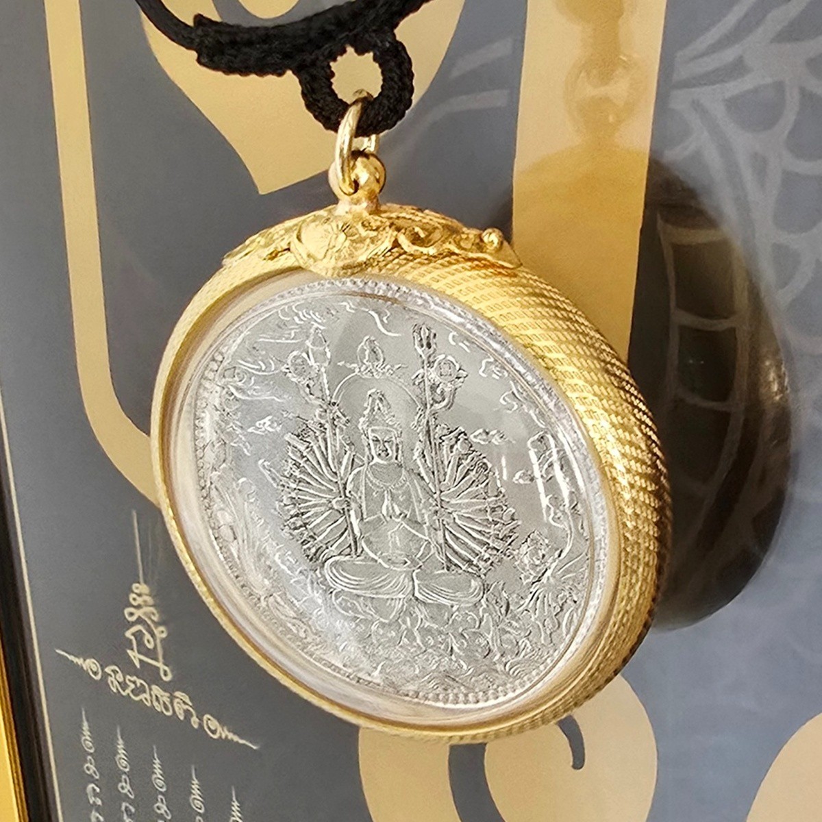 Thai Energy Mercy Kwan Yin Pendant Necklace Thousand Arms Goddess Guanyin