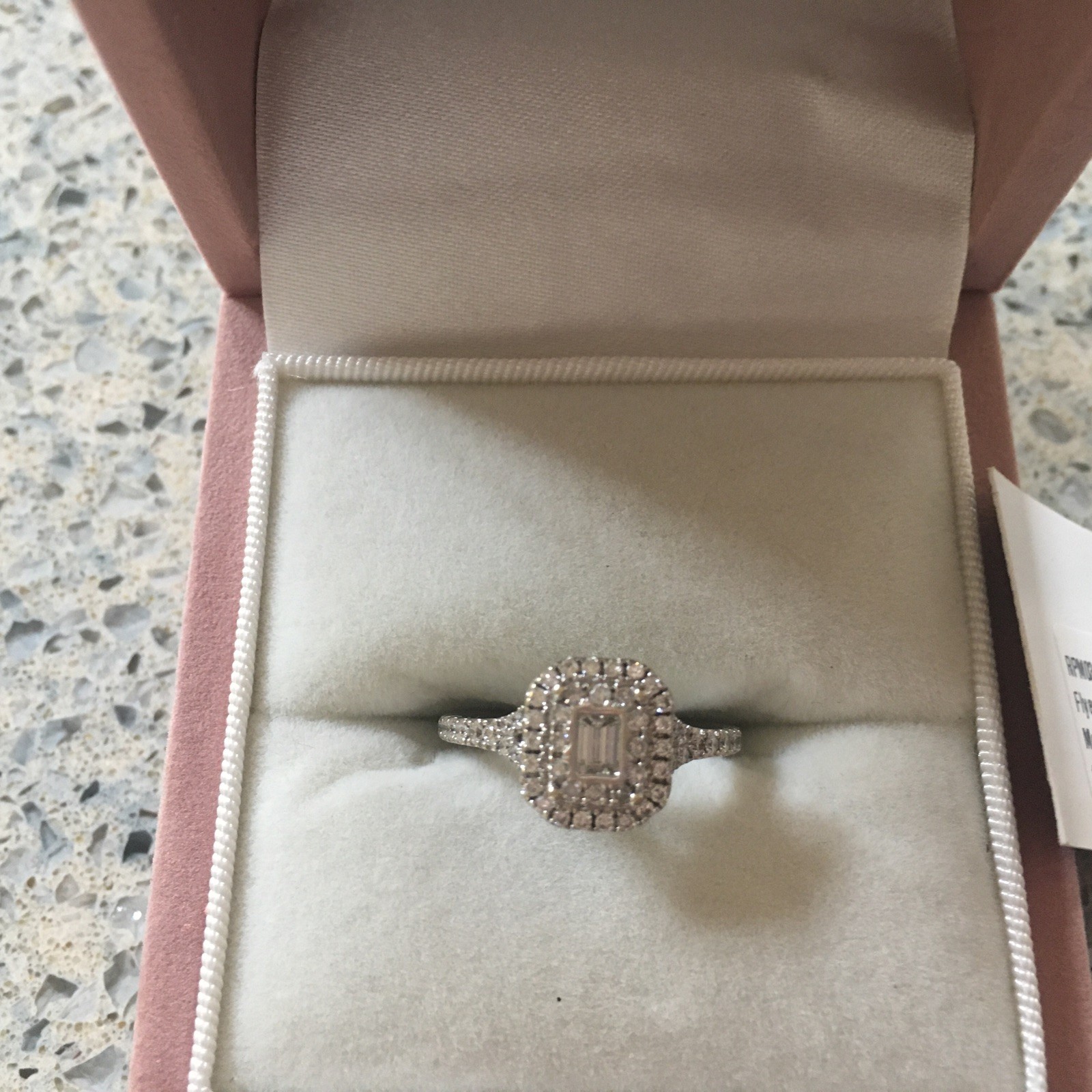 Martin Flyer 14K Gold Emerald Cut 2 Row Diamond Split Shank Ring Sz 7 3=grams !