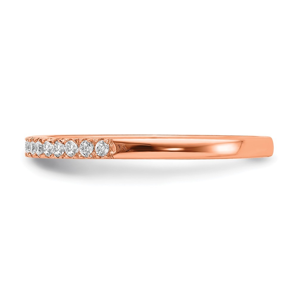 14K Rose Gold Lab Grown Diamond Wedding Band Ring Size 7 for Women