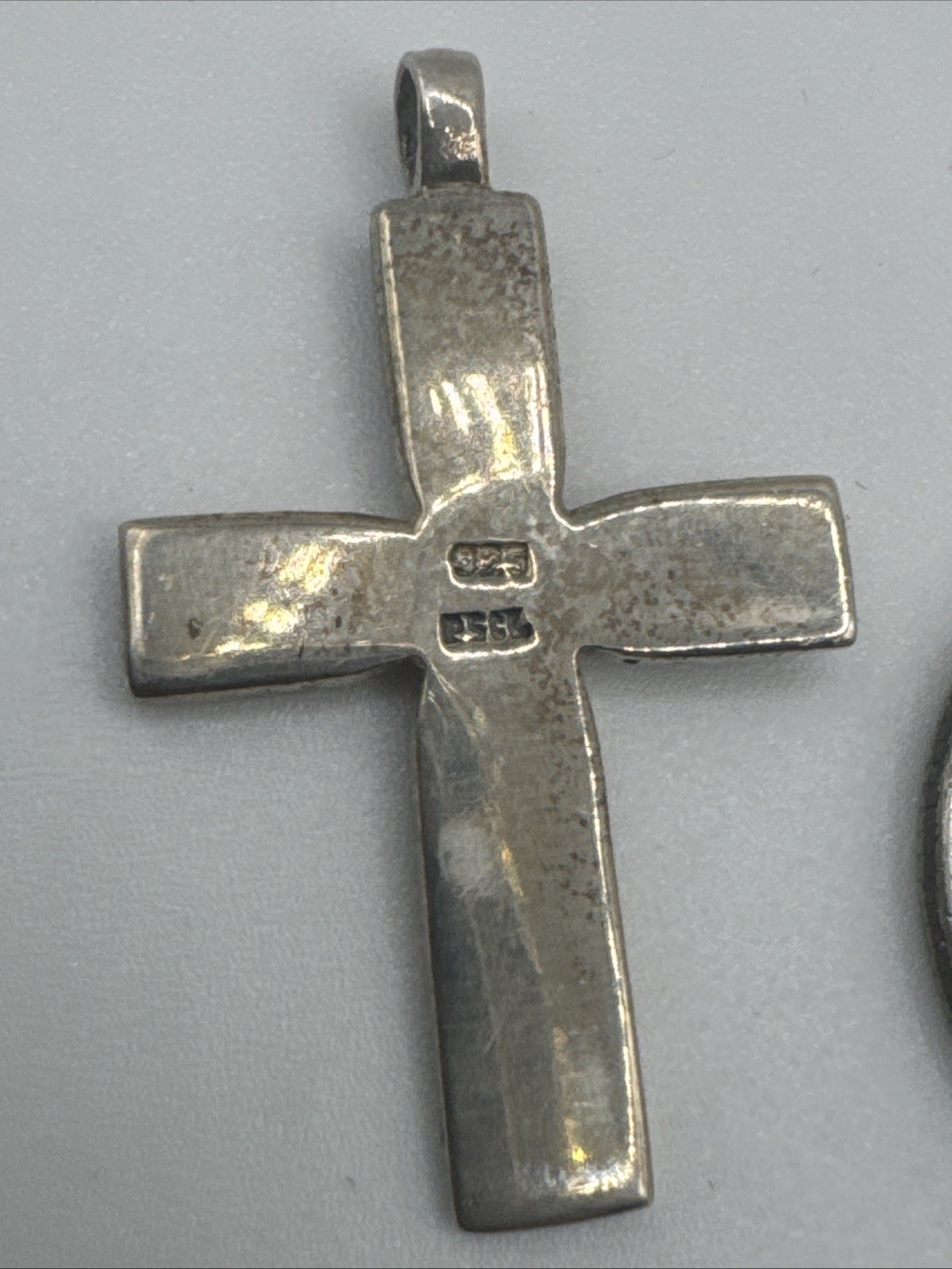 Peter Stone Sterling And Black Onyx Cross