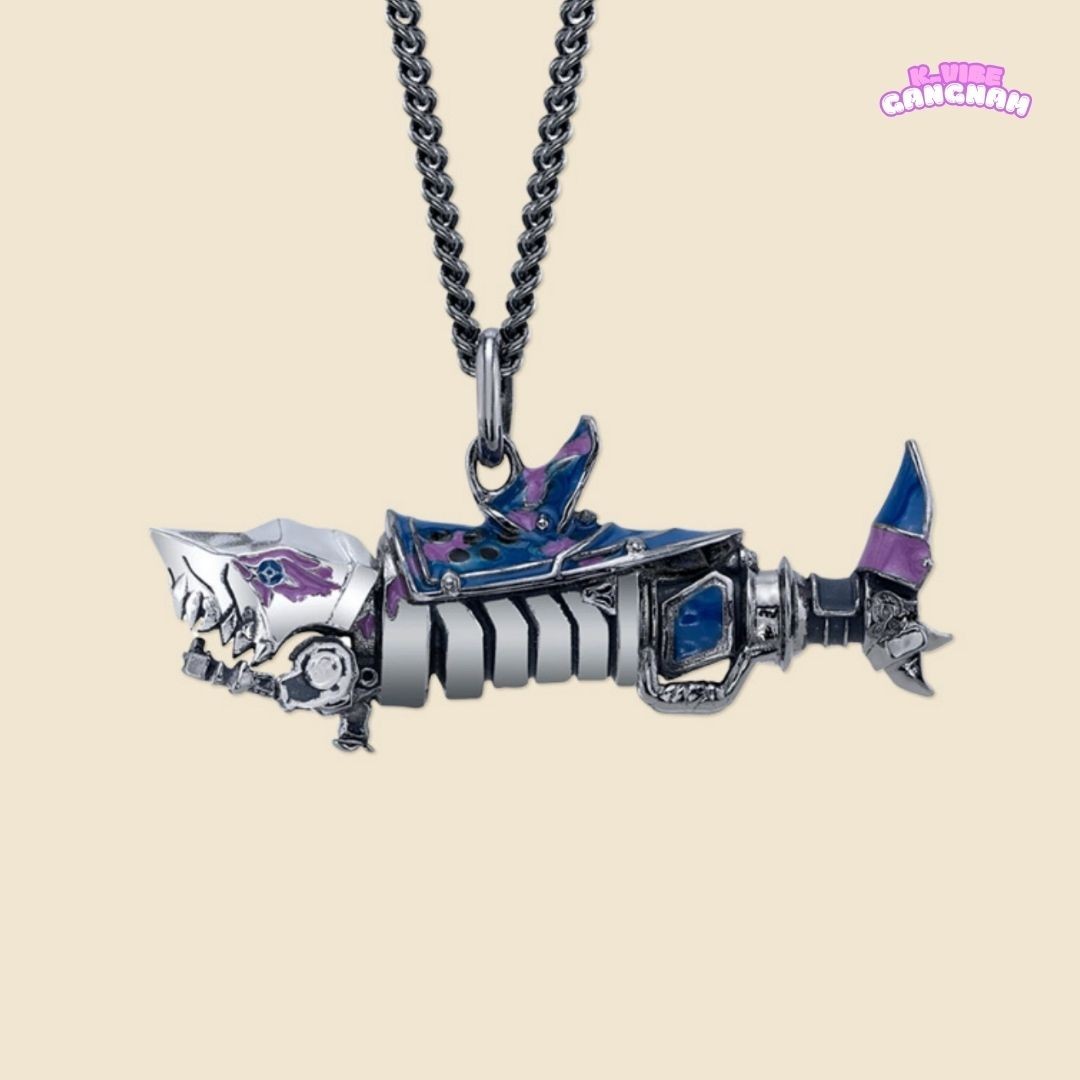 League of Legends Arcane Jinx Fishbones Necklace RockLove Official Jewelry