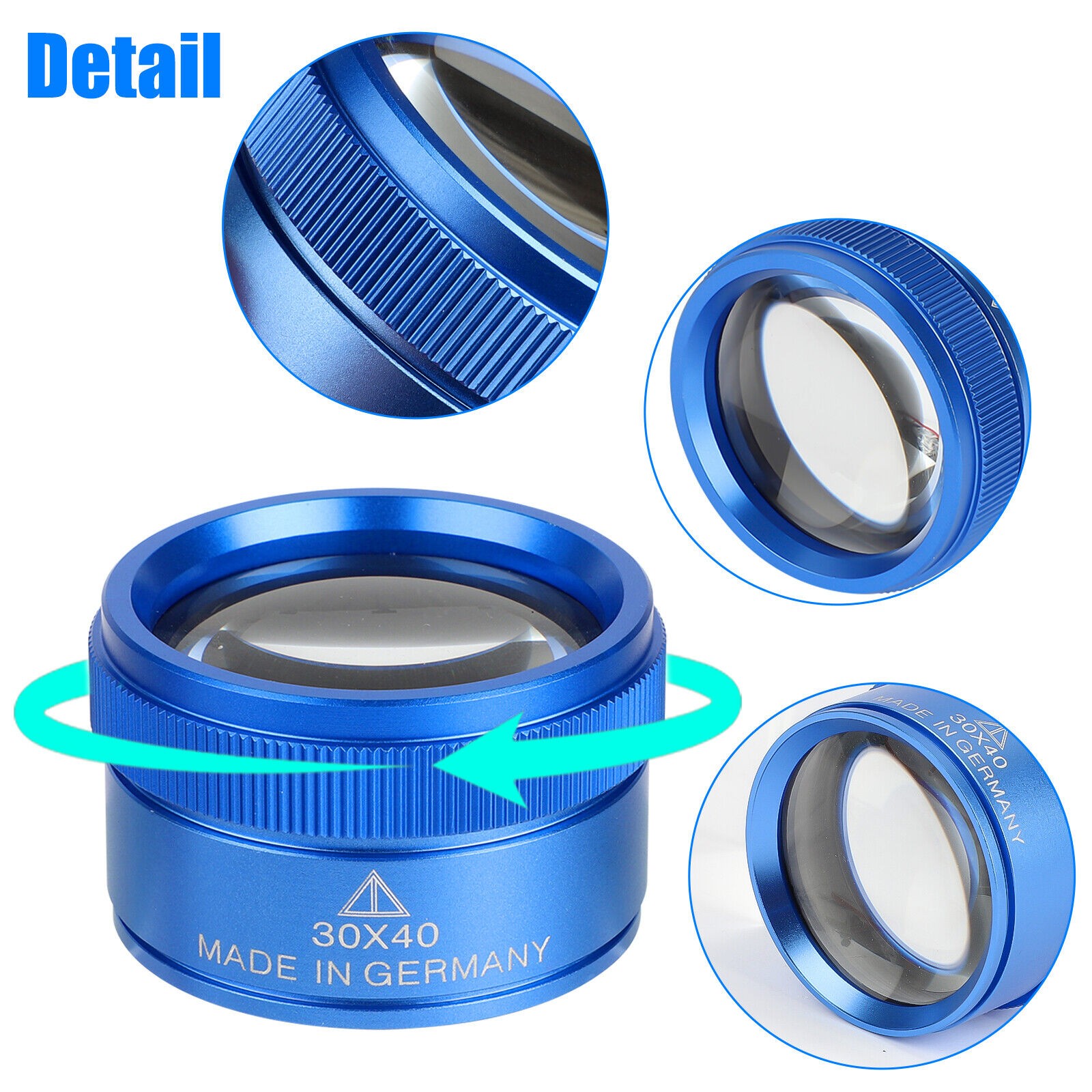 2× Jewelers Loupe Magnifier Light 30X 60X 90X Jewelry Loop Magnifying Glass US