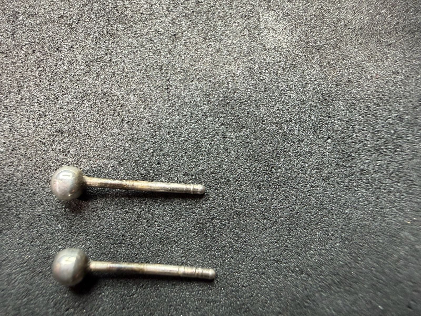 0.27g Vintage Sterling Silver 925 Small Round Stud Earrings Classic Minimalist M