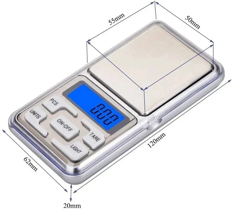 Portable 500g x 0.01g Mini Digital Scale Jewelry Pocket Balance Weight Gram LCD