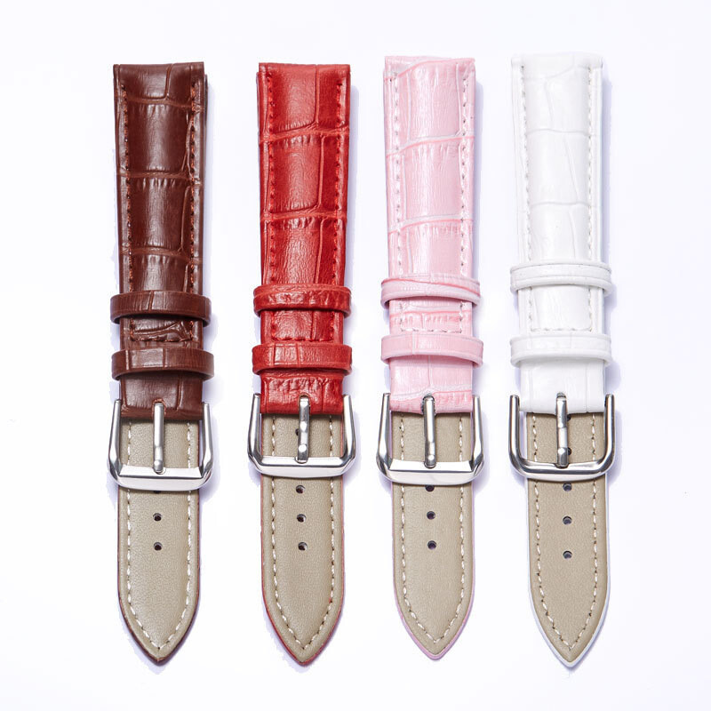 premium Alligators Grain Genuine Cowhide Watch band Strap 12/14/16/18/20/22/24mm
