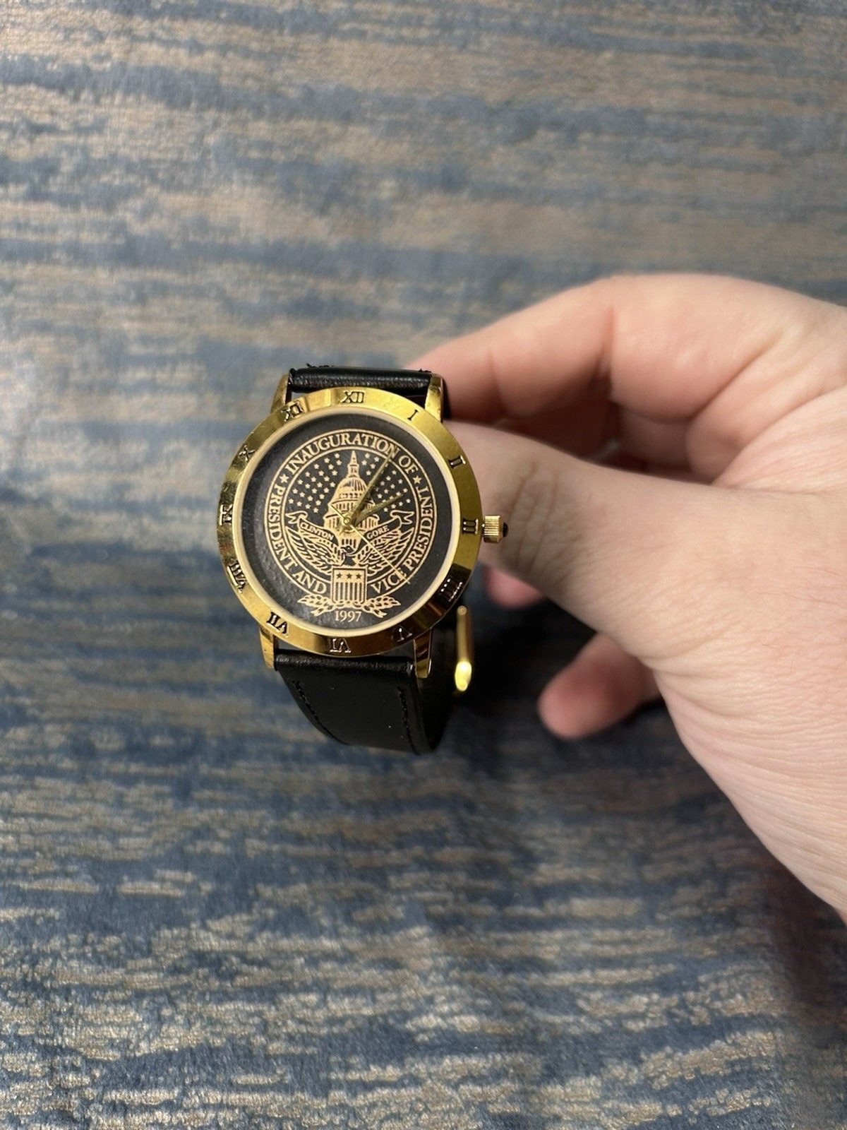 VTG Gold Plated Inauguration Presidential Watch Collectible Historical Timepiece