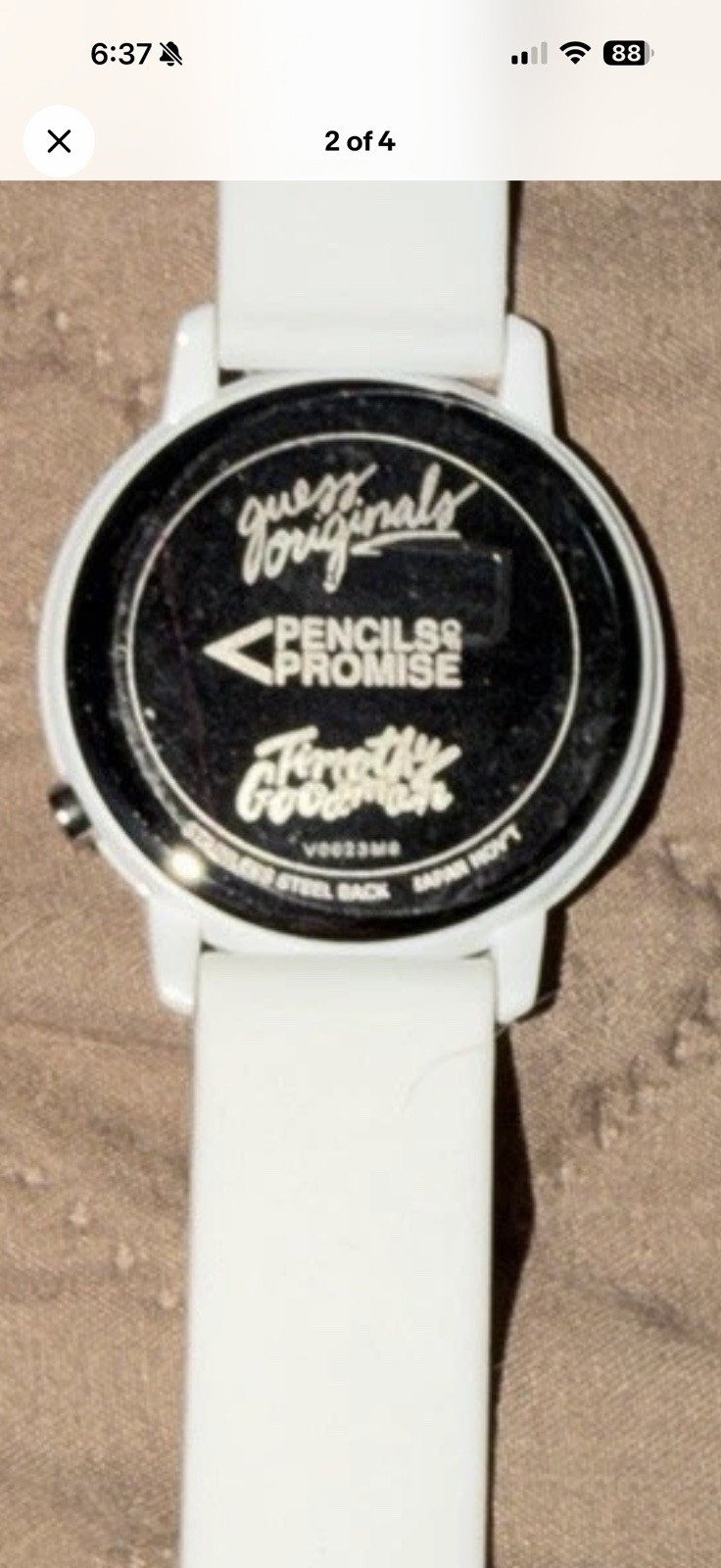 GUESS Time to Give Limited Edition Timothy Goodman Watch V0023M9 NWT Rare