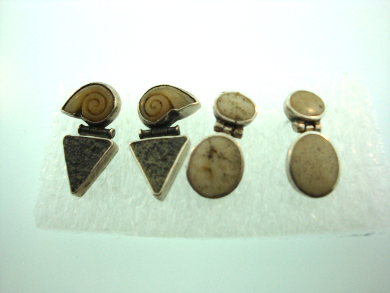JLR Sterling Silver 925 Carved Dangle Earrings