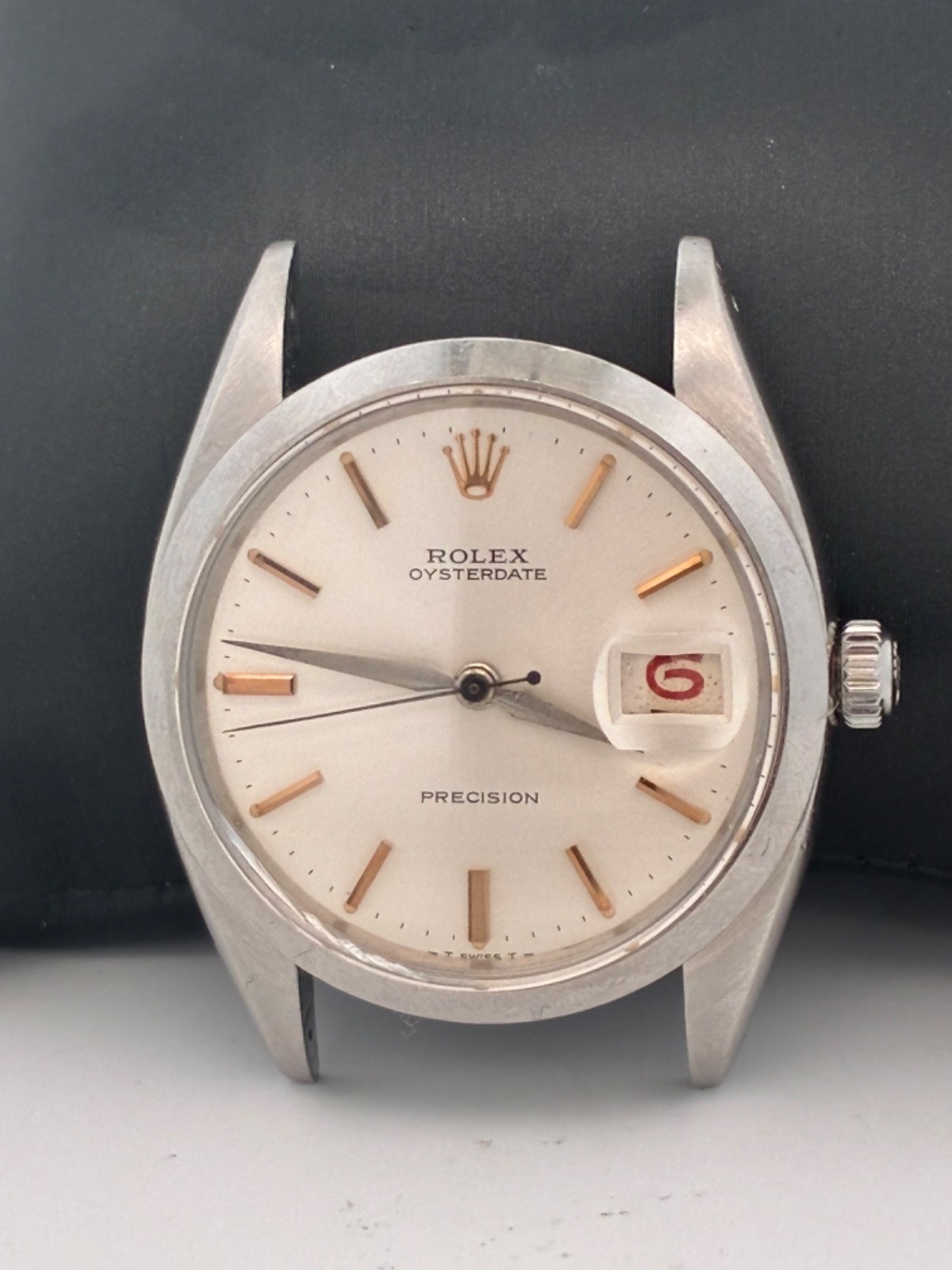 Vintage Rolex Oyster Date Precision 6694 Stainless Steel Date Watch Head