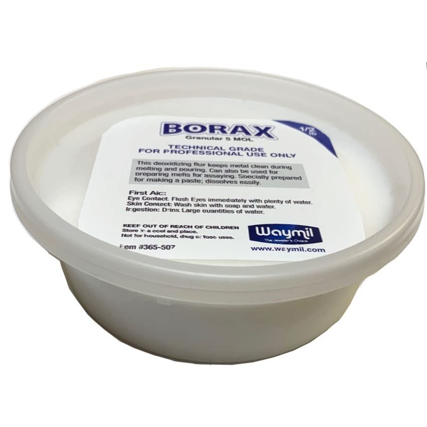 Borax Flux 1/2 Pound Melting Gold Silver Container Jewelry Casting for Gold $ Si