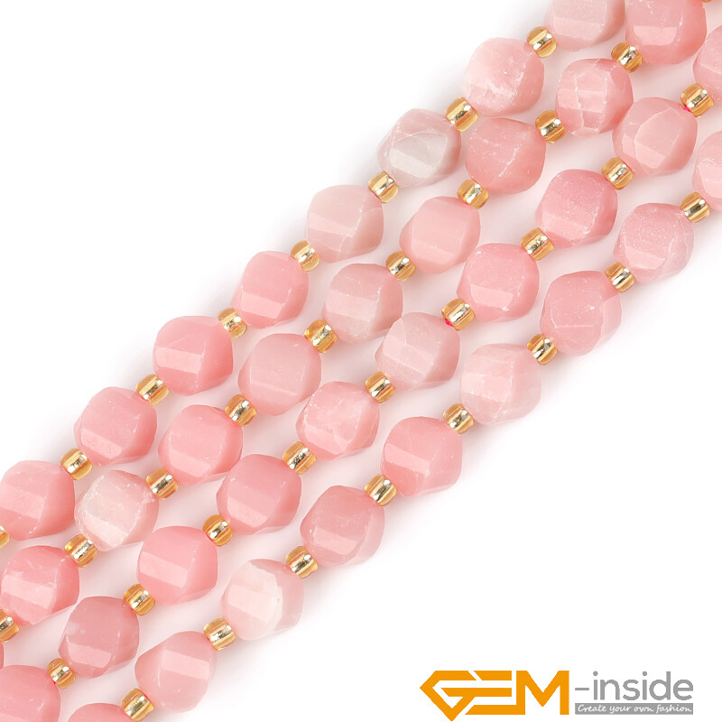Natural Assorted Gemstone Twist Faceted Charms Loose Beads for Jewelry Making AU
