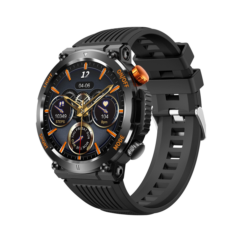Smart Watch With LED Flashlight Heart Rate Sleep Monitor Fitness Tracker