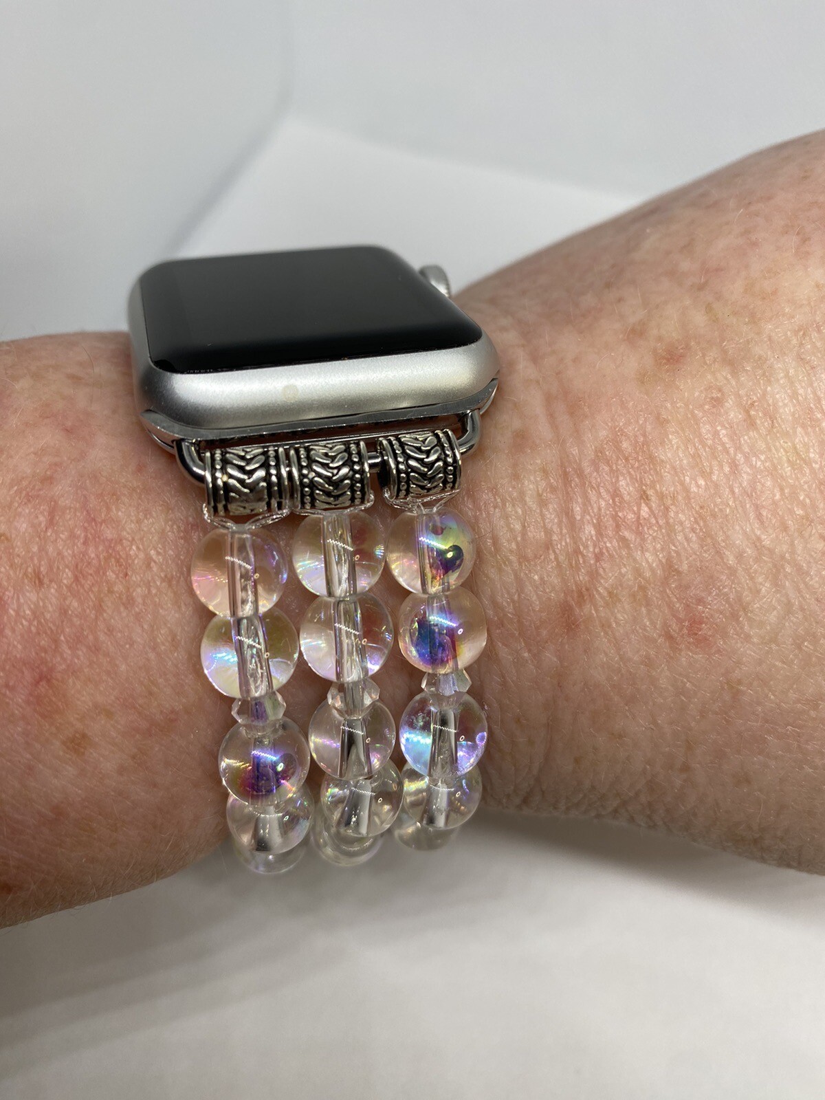 Apple Watch Slip On Wristband With Dazzling Color Glass Beads 38mm, 40mm, 41mm