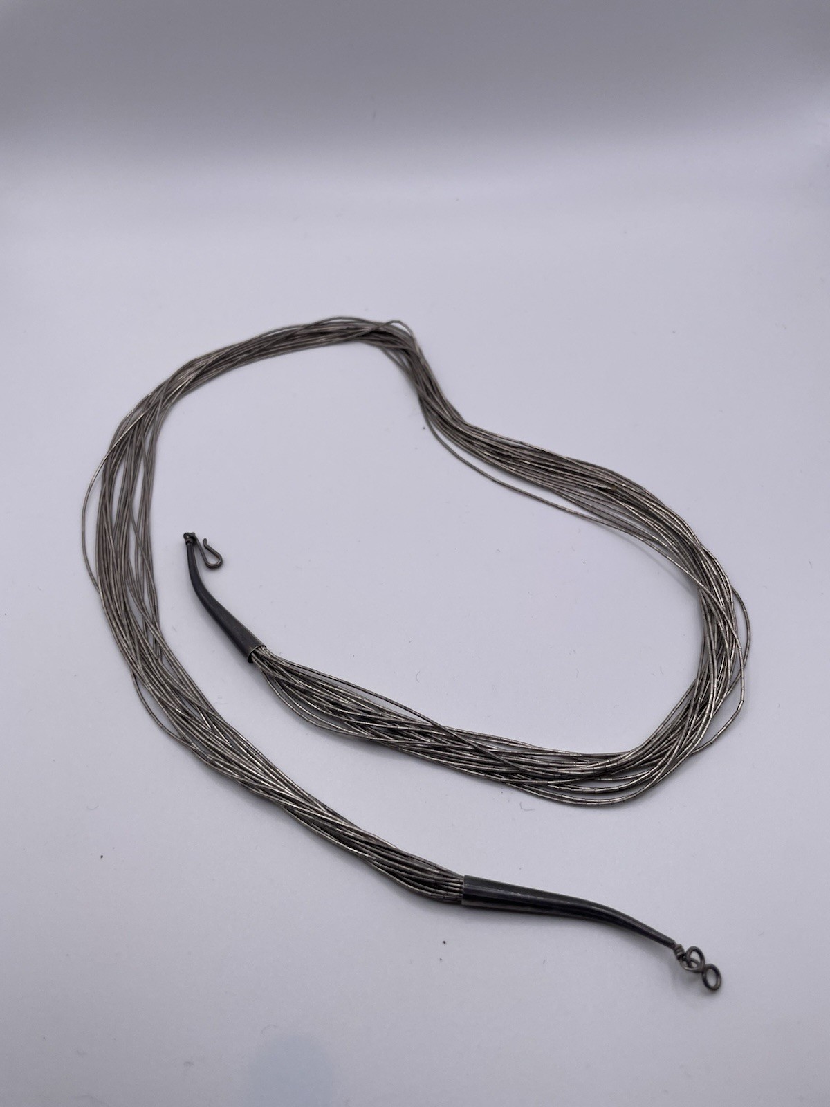 Vintage Liquid Silver Necklace 20 Strand 24 1/2″ Sterling Silver READ